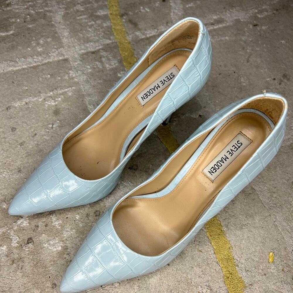 Baby blue steve madden heels